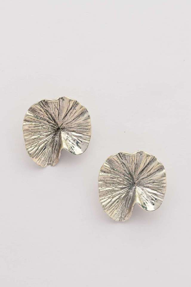 Silver-Lotusleaf-Earrings