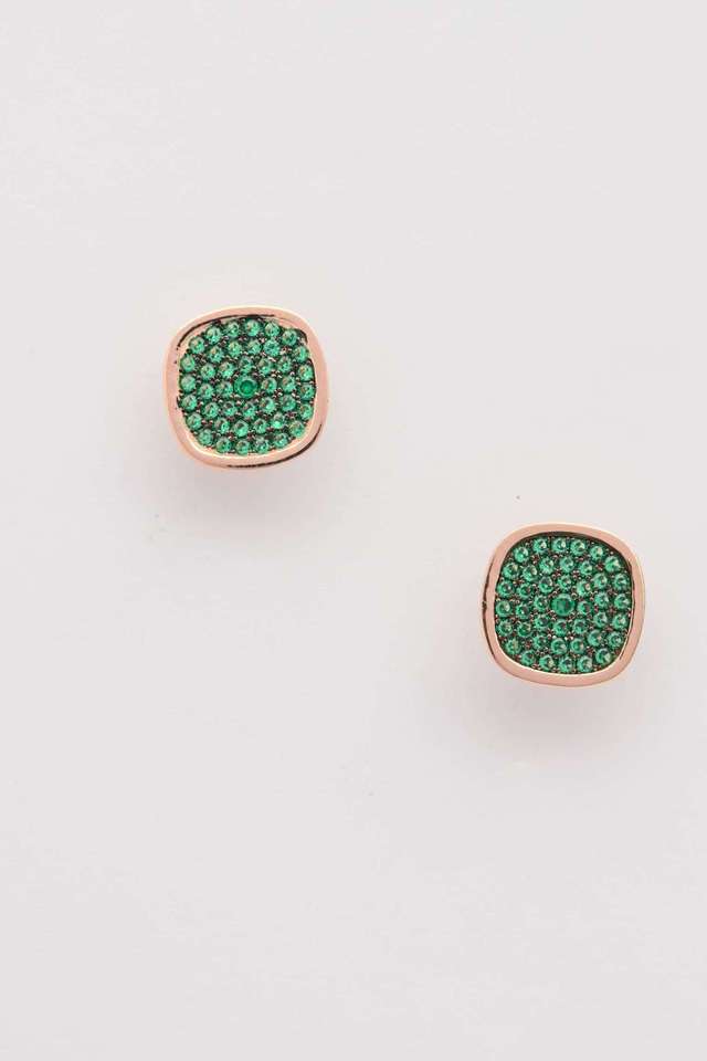 Silver-Green-Stone-Earrings