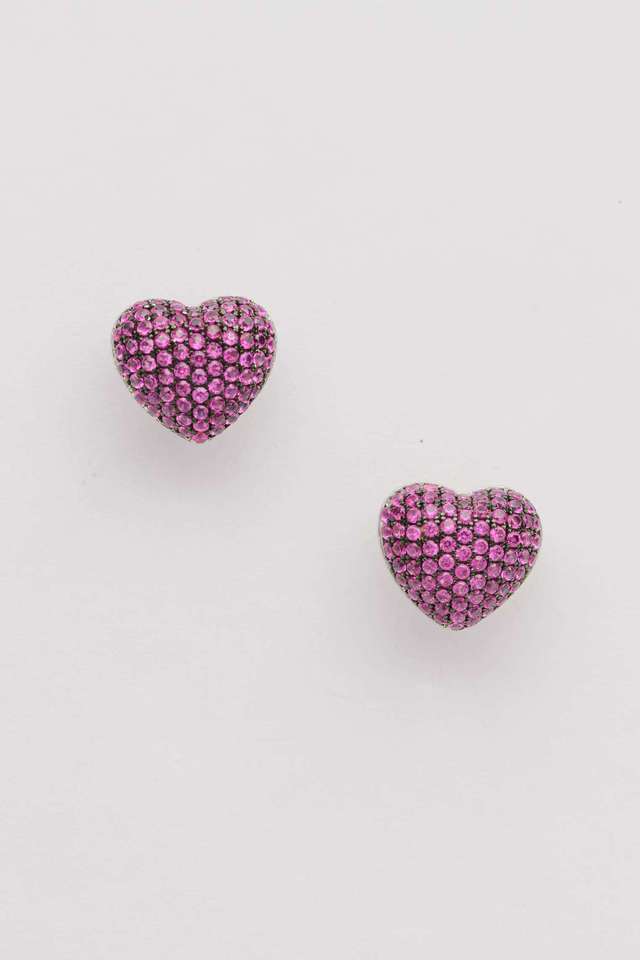 Silver-Purple-Heart-Earrings