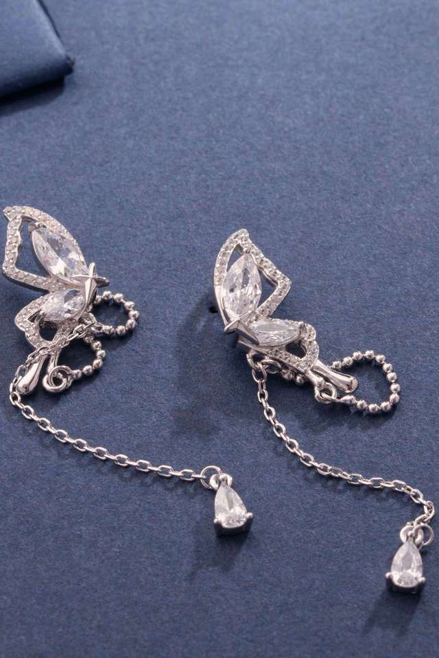Silver-Flying-Butterfly-Earrings