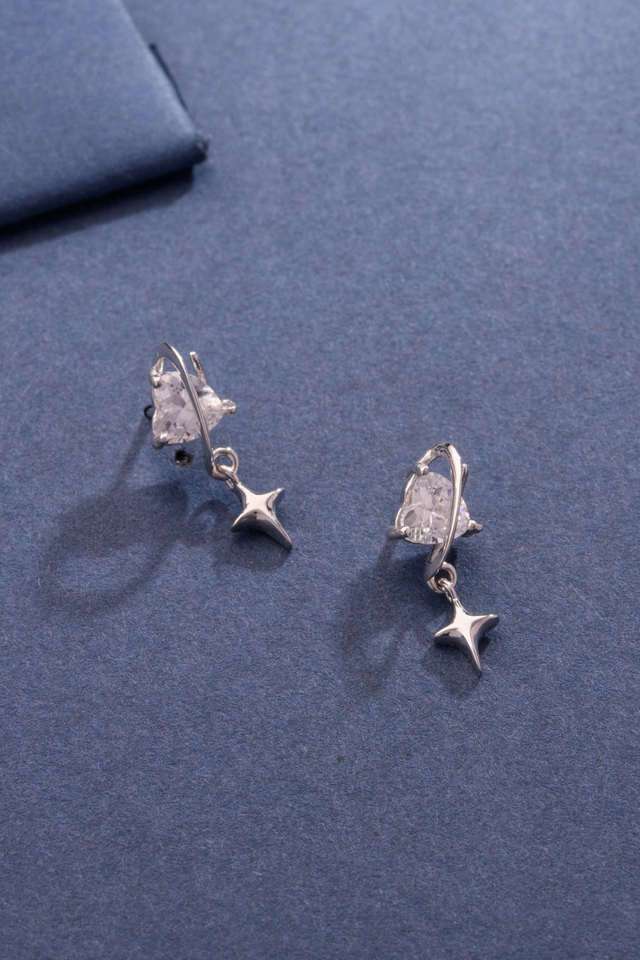 Silver-Shining-Star-Earrings