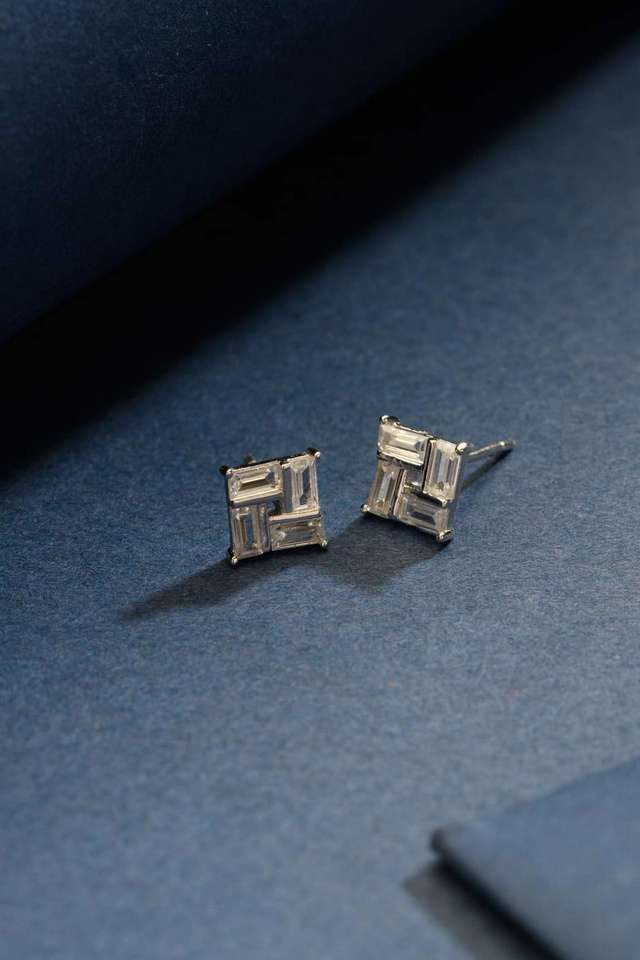 Silver-Square-Studs