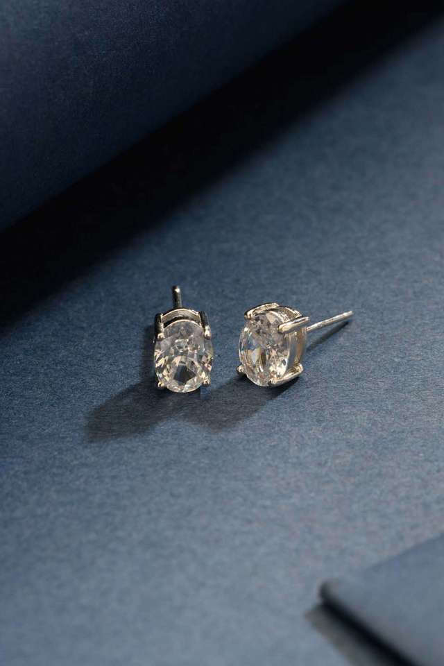 Silver-Oval-Studs