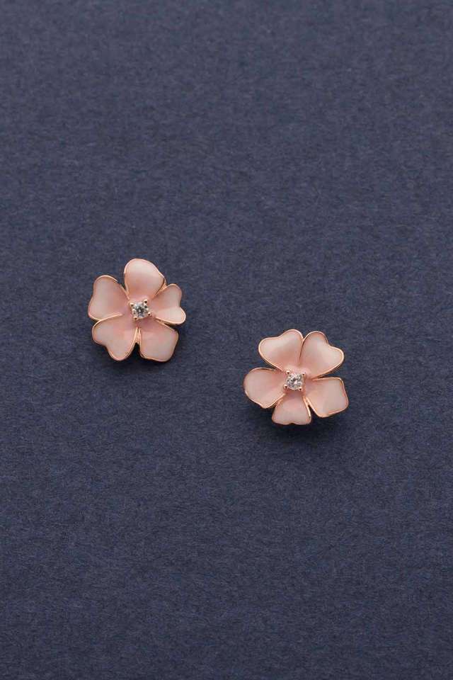 Rose-Gold-Mini-Plumeria-Studs