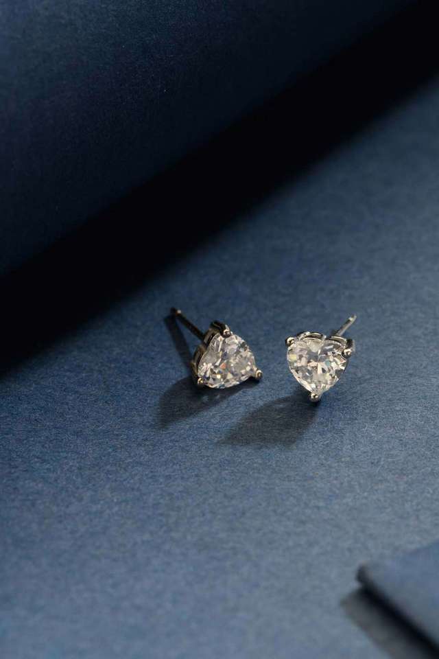 Triangle-Stone-Silver-Studs