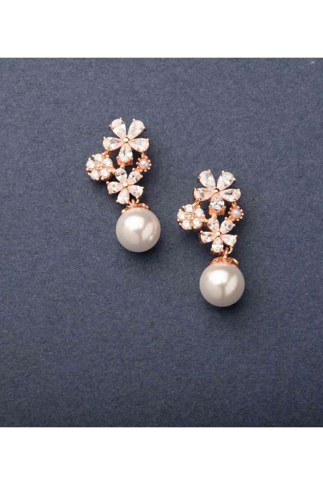 Trendy-Zircon-Flower-Earrings-For-Women-Exquisite-Imitation-Pearl