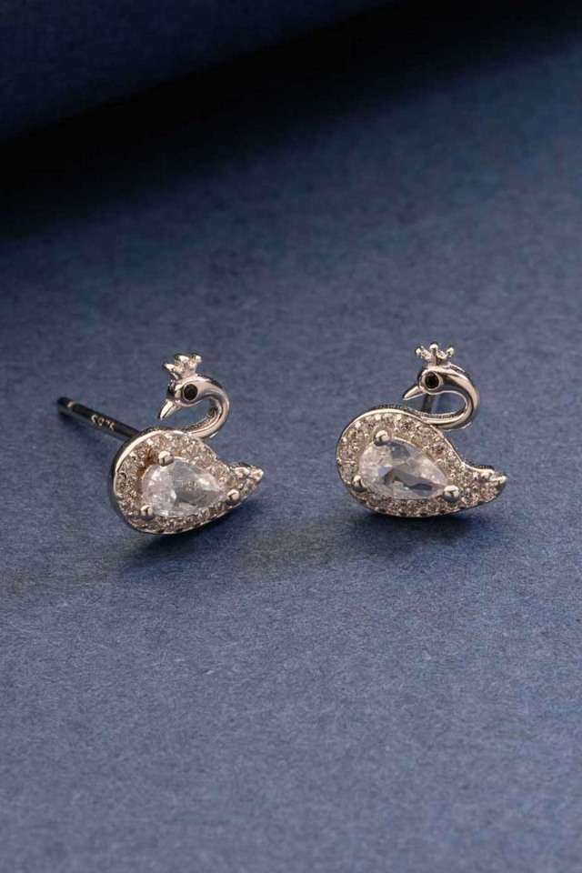 Shiny-Swan-Earrings