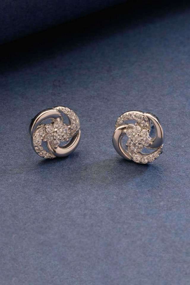 Sterling-Silver-White-Earrings