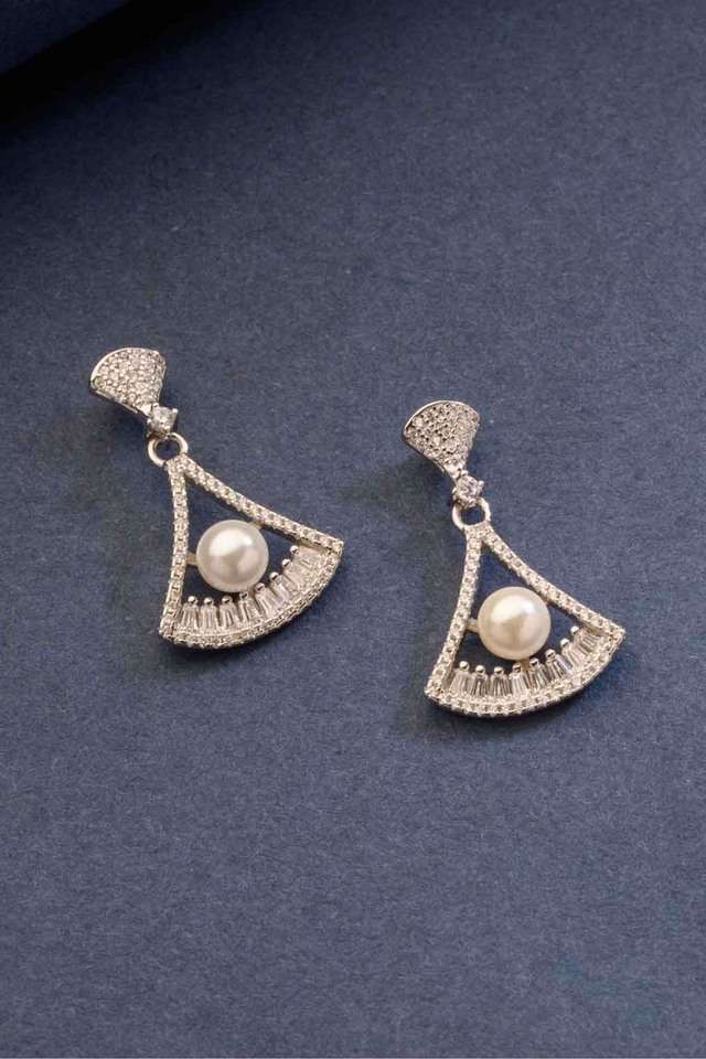 Silver-Tringle-Earrings-For-Women