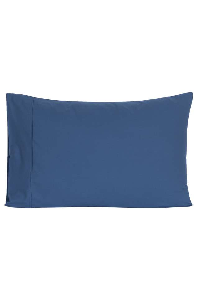 Colorart-Slumber-Solid-Saxsony-Blue-200-TC-Cotton-Standard-Pillow-Case-Set-Of-2