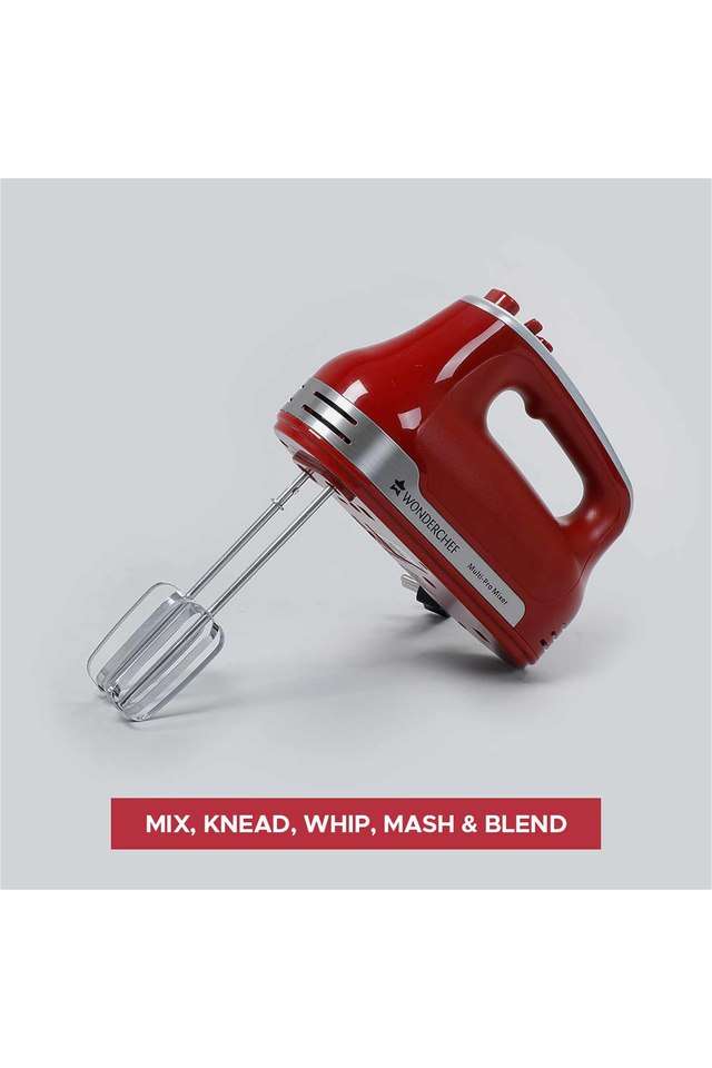 Buy Wonderchef red 5-Speed Revo Hand Mixer With Stainless Steel