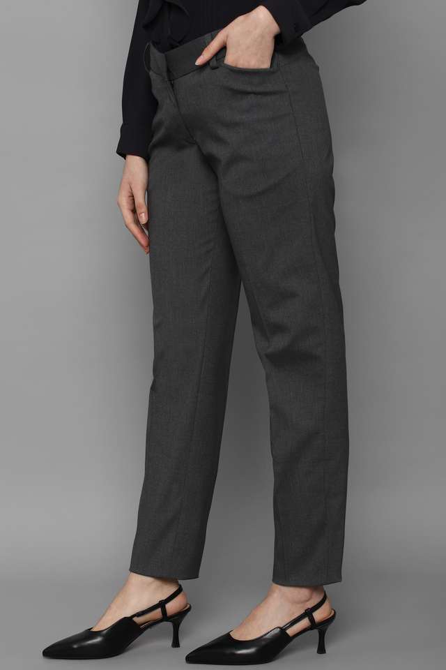 Solid-Regular-Fit-Polyester-Women-Formal-Wear-Trouser