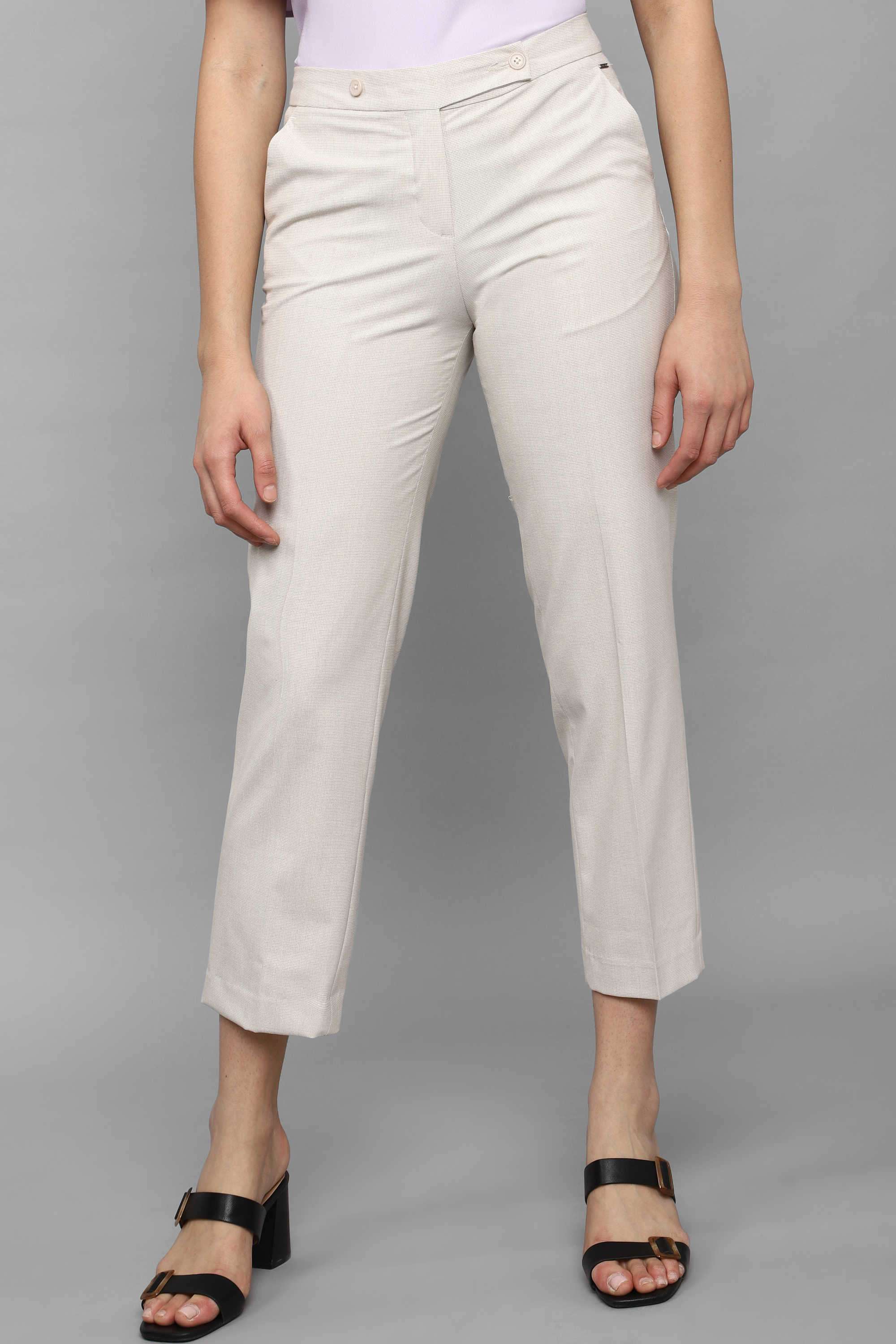 Solid-Regular-Fit-Polyester-Women-s-Formal-Wear-Trousers