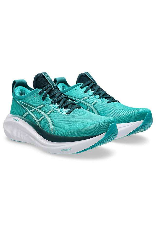 GEL-NIMBUS-27-Synthetic-Fiber-Men-s-Sports-Shoes---Wave-Teal/Saxon-Green