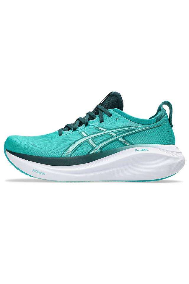 GEL-NIMBUS-27-Synthetic-Fiber-Men-s-Sports-Shoes---Wave-Teal/Saxon-Green