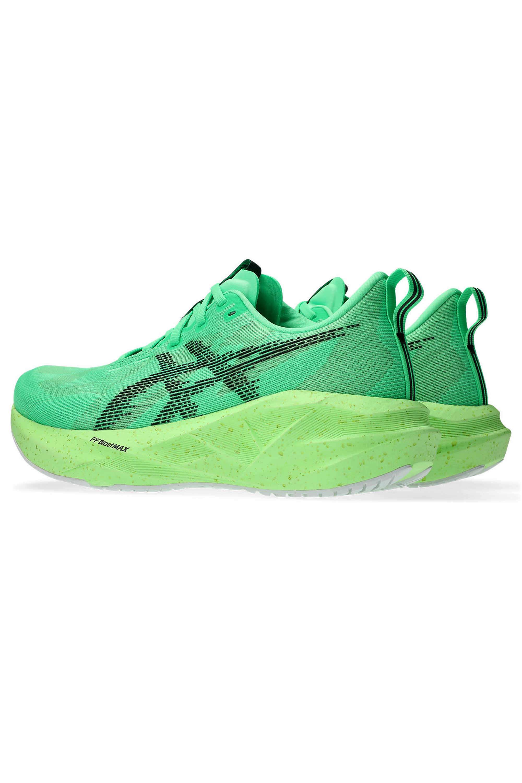 Buy Asics green Novablast 5 Ekiden Synthetic Mid Tops Lace Up