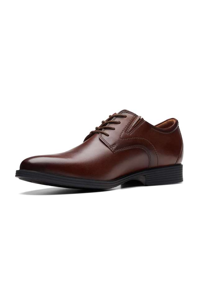 Buy Clarks Mahogany Leather Regular Lace Up Men's Derby Shoppers