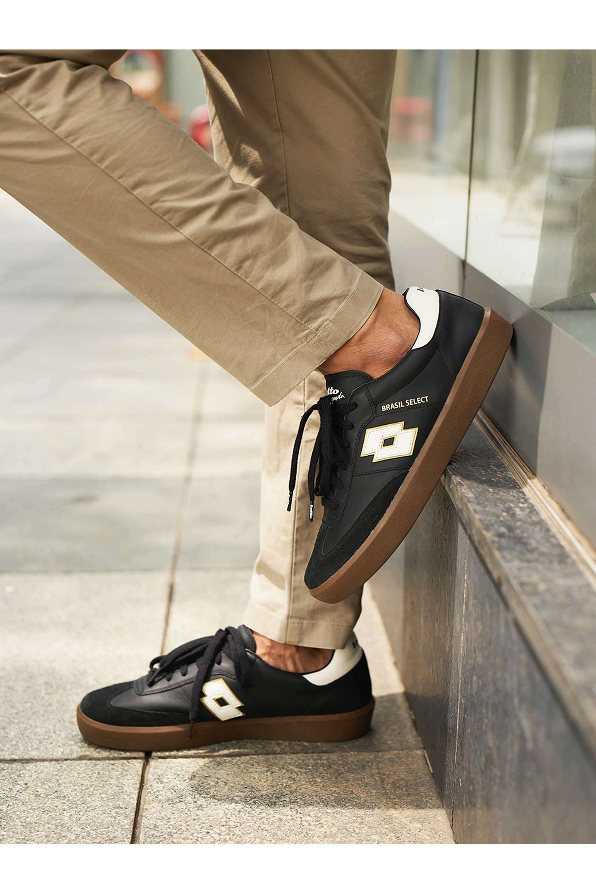 Buy Lotto Black Leggenda Brasil Select OG Leather Low Tops Lace Up