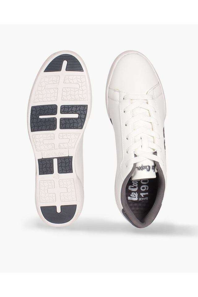 Buy Lee Cooper White PU Lace Up Men's Sneakers Shoppers Stop