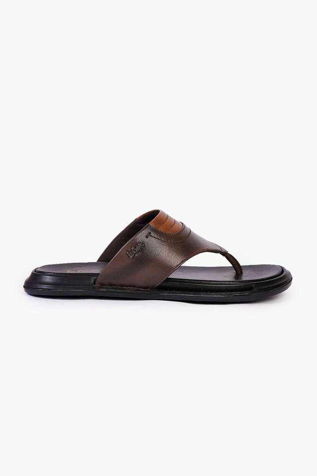 Buy Lee Cooper Brown Leather Slip-on Men's Slippers Shoppers Stop