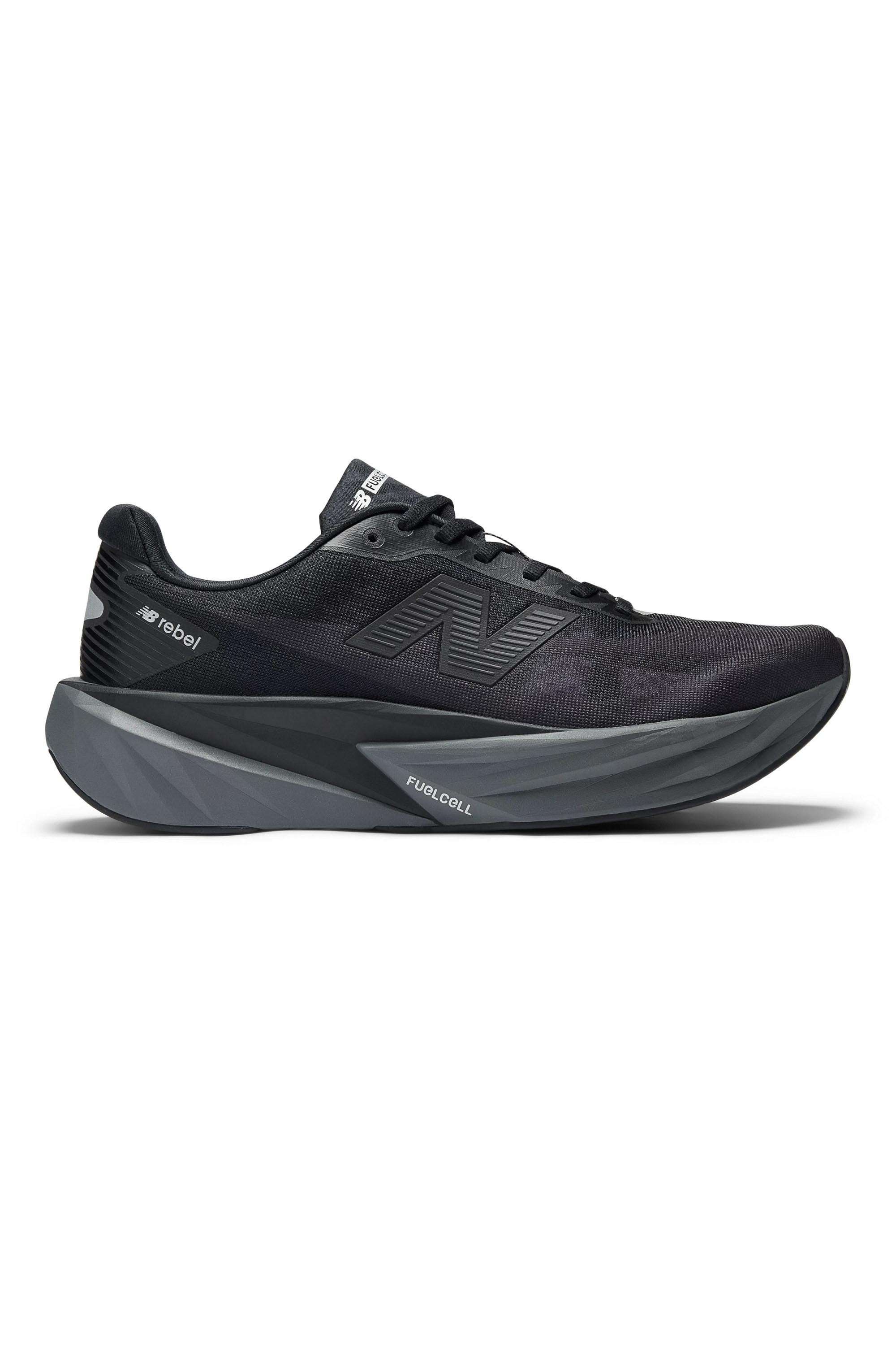Buy New Balance Black FuelCell Rebel V5 Synthetic Mesh Mid Tops