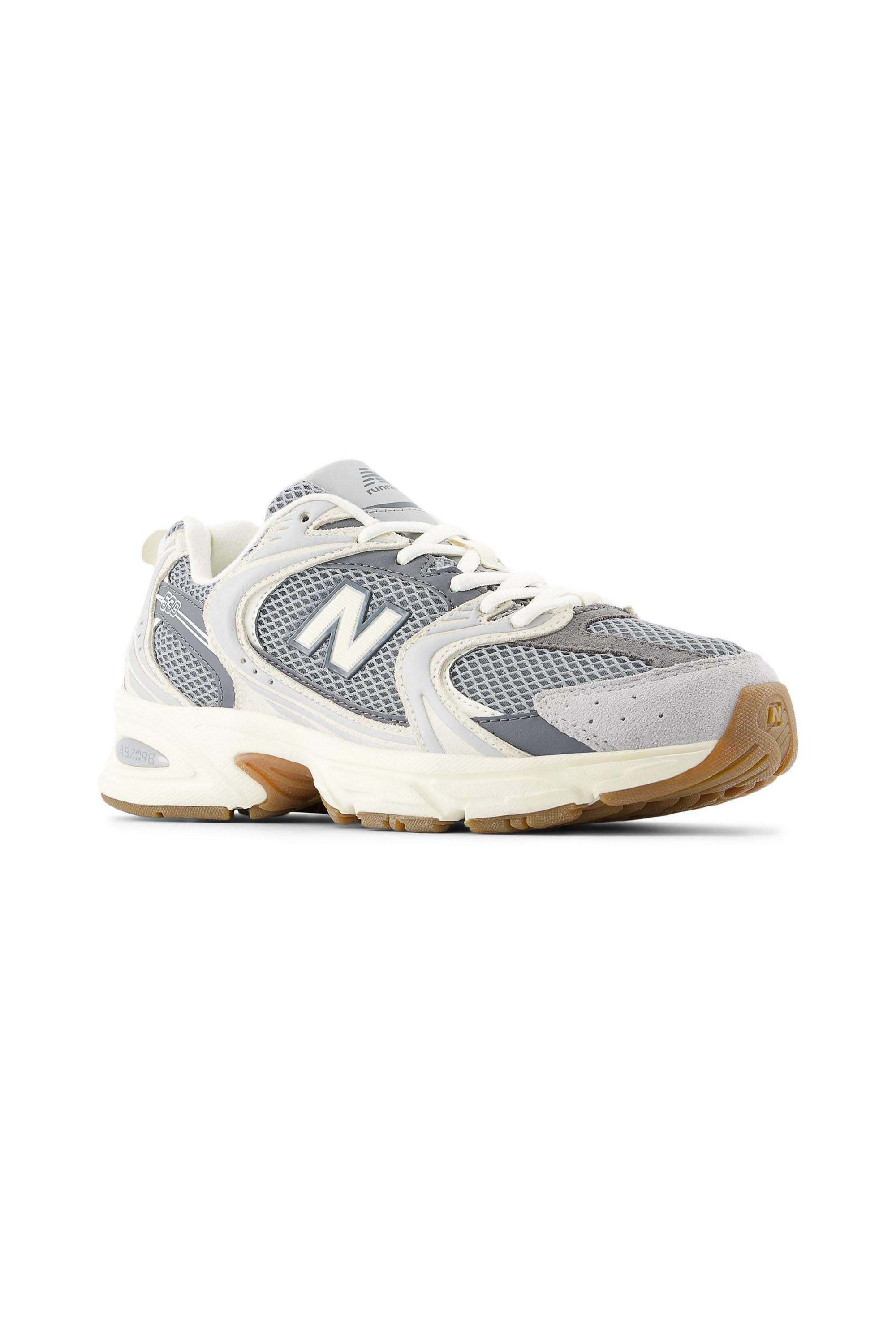 530-Synthetic-Mesh-Mid-Tops-Lace-Up-Unisex-Sneakers