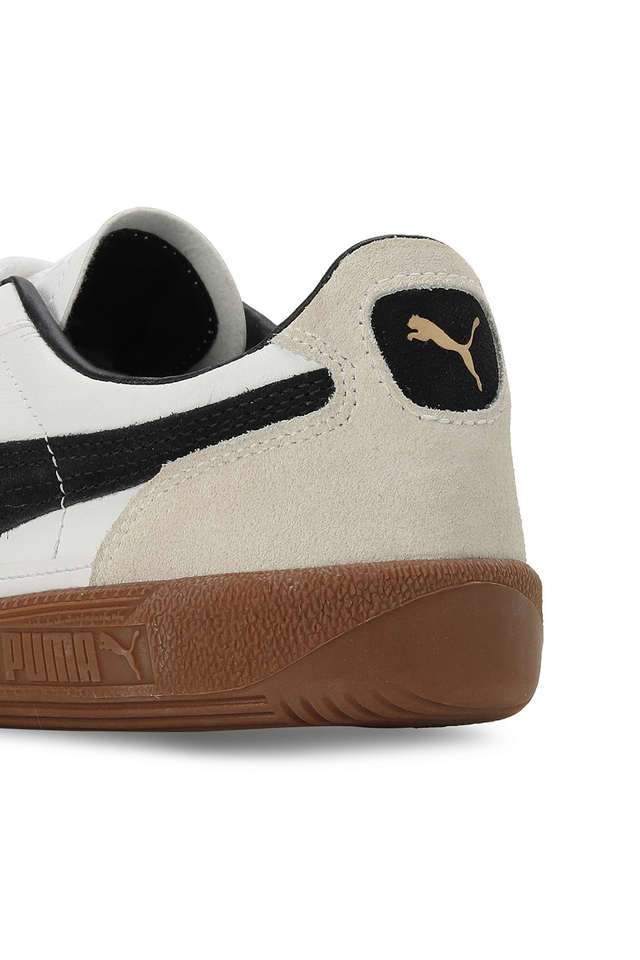 Buy Puma White Palermo Lth Leather Low Tops Lace Up Men's Sneakers