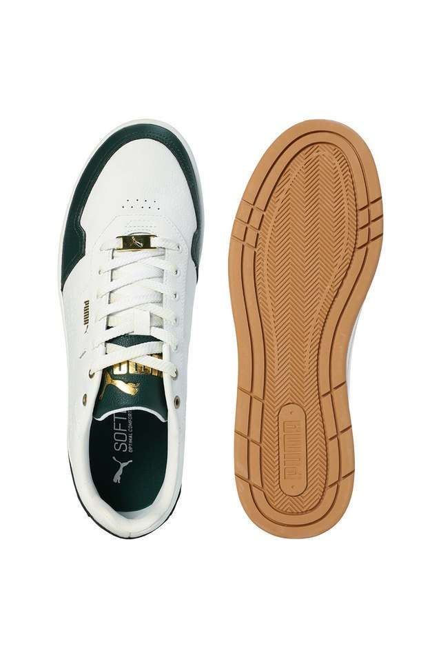 Buy Puma White Court Classic Lux Leather Lace Up Men's Sneakers