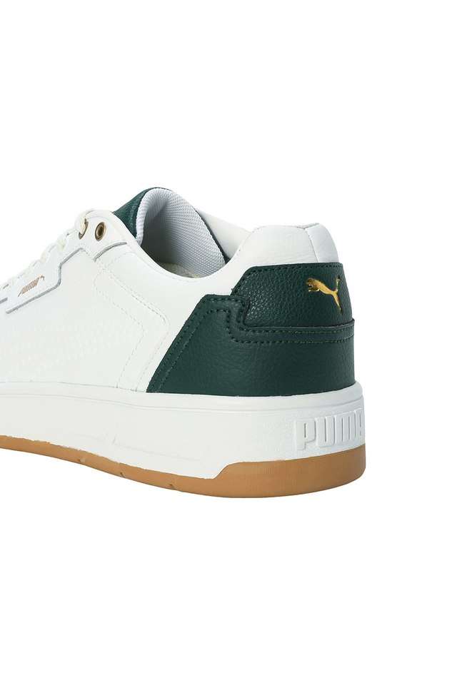 Buy Puma White Court Classic Lux Leather Lace Up Men's Sneakers