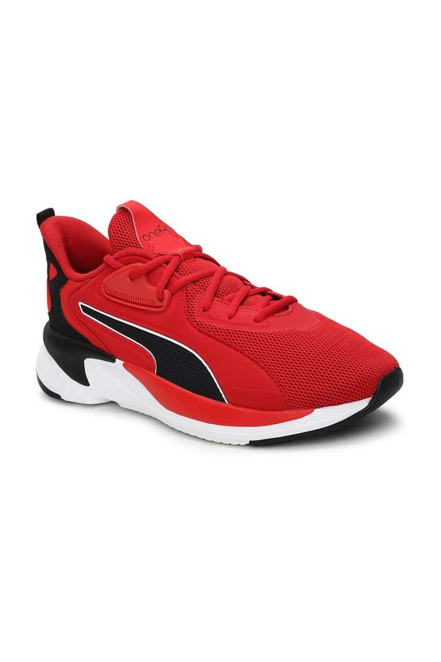 Buy Puma red Textile Softride Premier One8 Low Boot Lace Up Mens