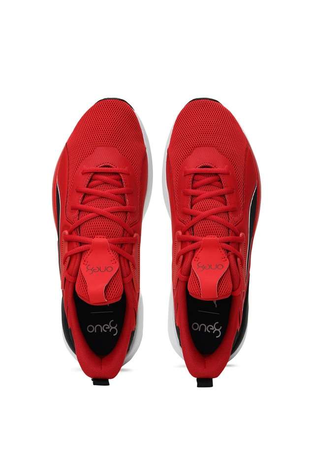 Buy Puma red Textile Softride Premier One8 Low Boot Lace Up Mens