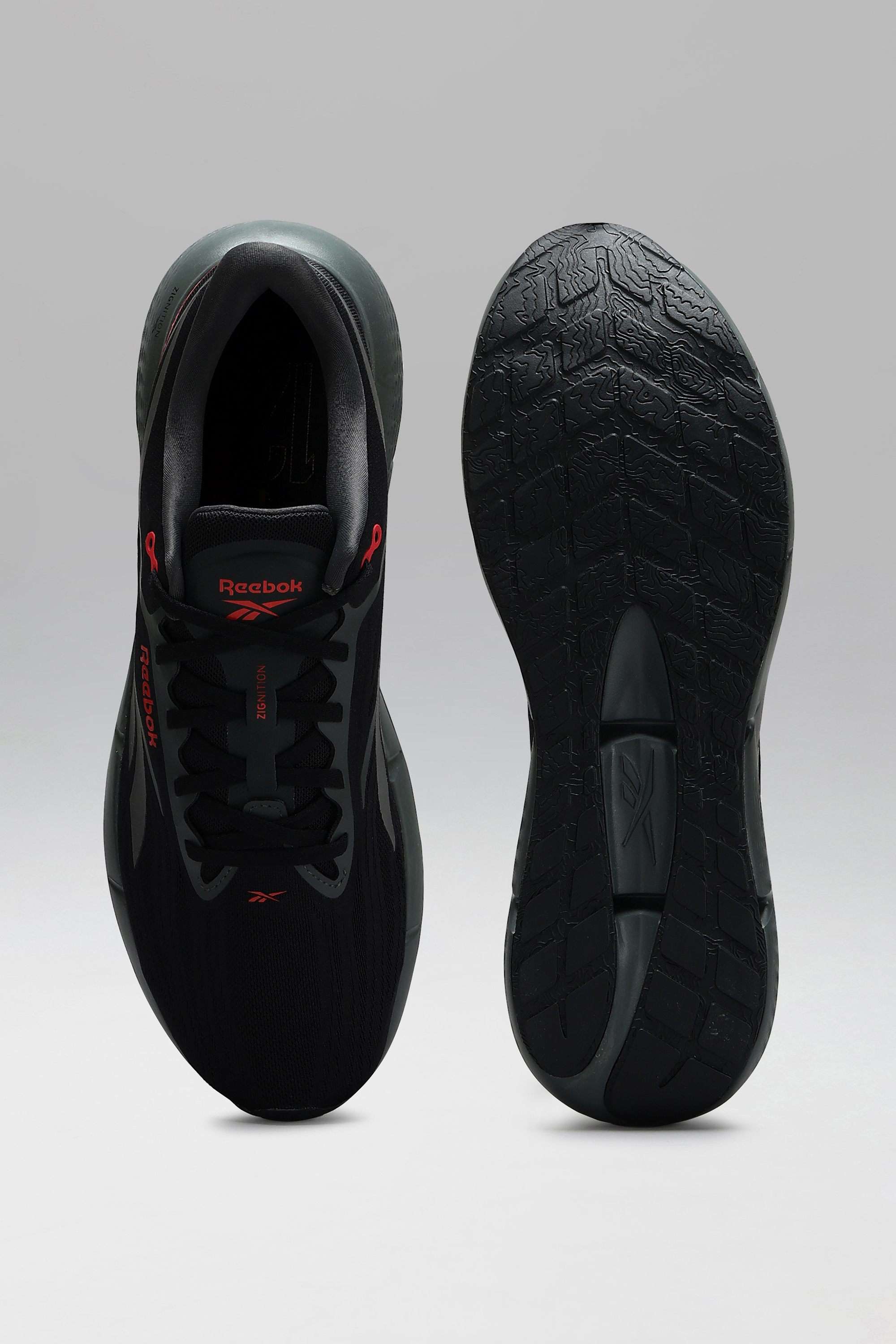 Buy Reebok Black Zignition Synthetic Low Tops Lace up Men's Casual