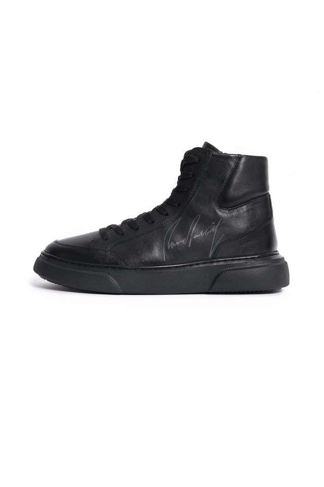 Buy Rare Rabbit Black Panzer Leather Lace Up Men Sneakers