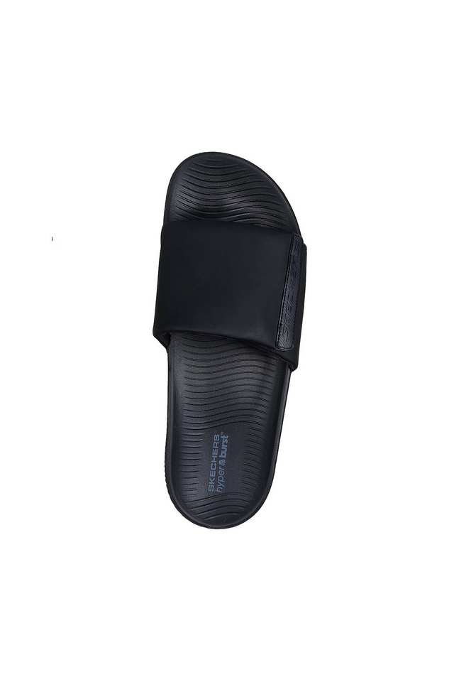 Buy Skechers Black Hyper Slide Reliance Blended Slip-on Men's