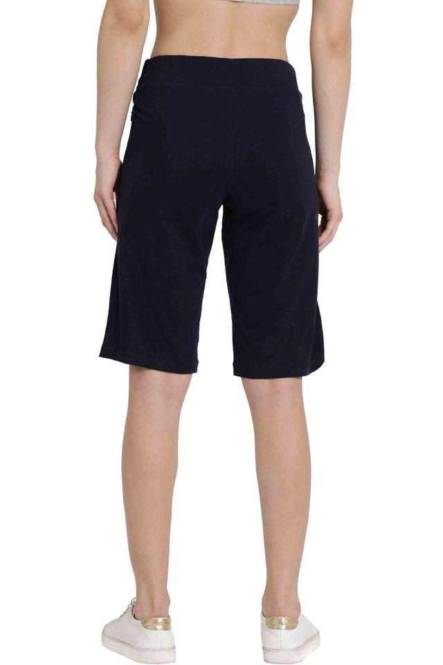 Buy Enamor Navy Cotton Blend Womens Night Wear Shorts Shoppers Stop