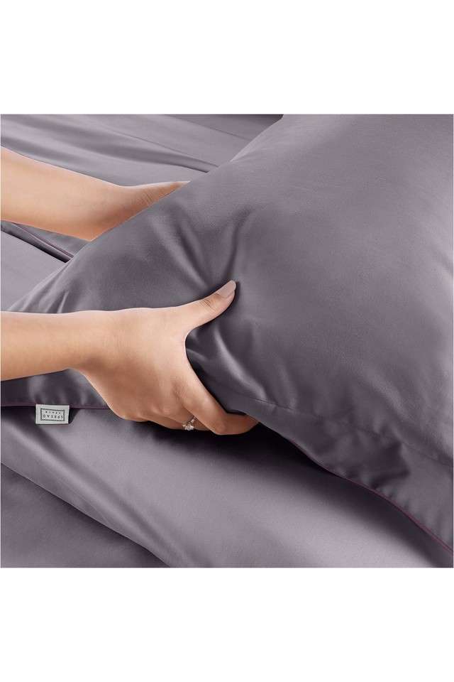 Yogalife-Italian-Cotton-500-TC-King-Bed-Sheet-with-2-Pillow-Covers---Lilac
