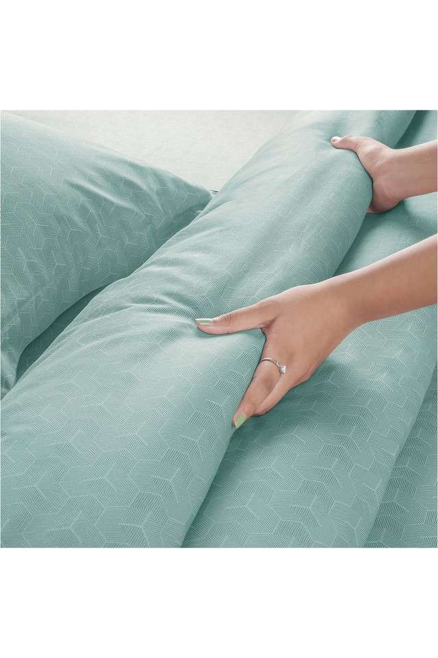 Yogalife-Tokyo-Cotton-500-TC-King-Bed-Sheet-with-2-Pillow-Covers---01-Mint