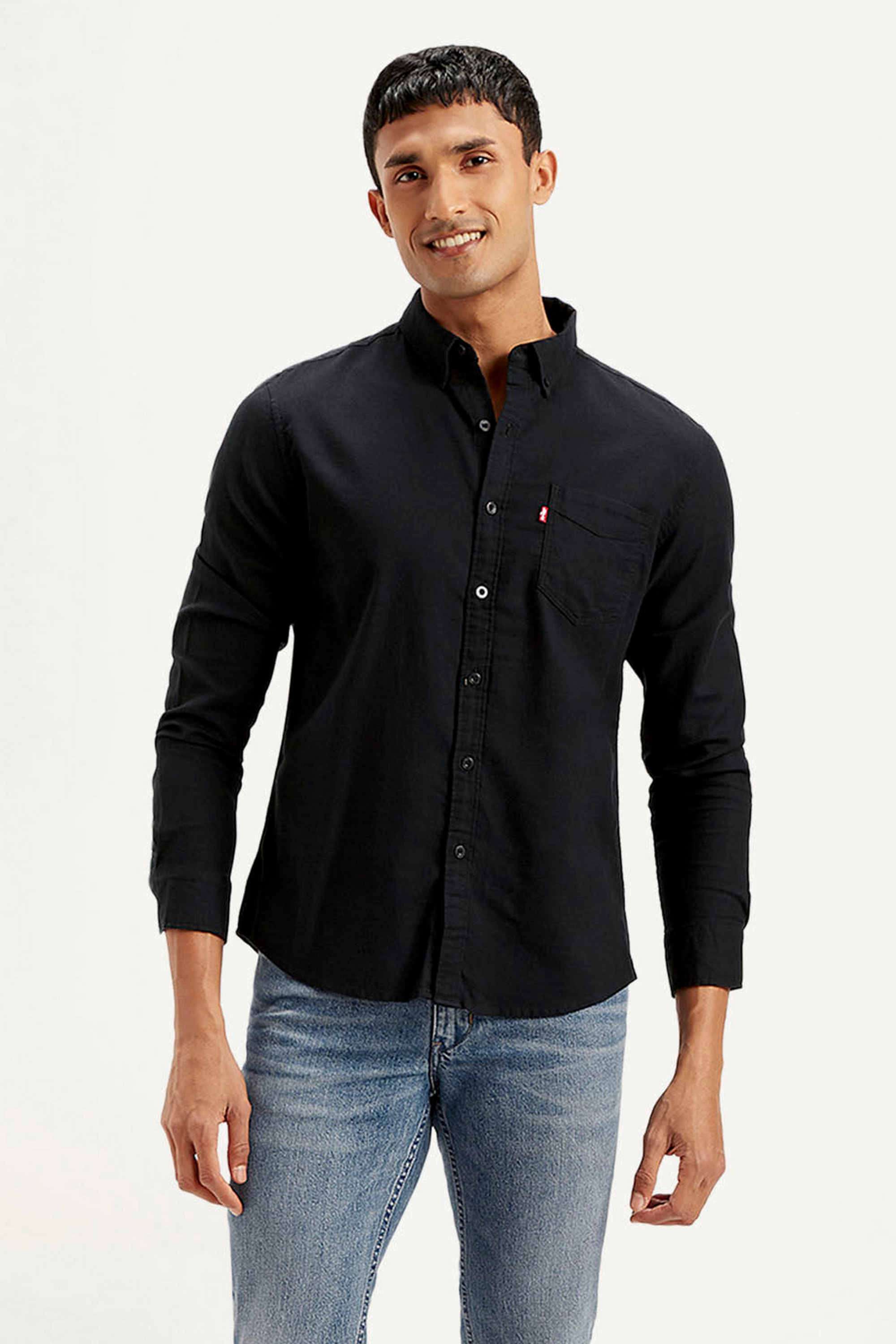 Solid-Cotton-Slim-Fit-Men-s-Shirt