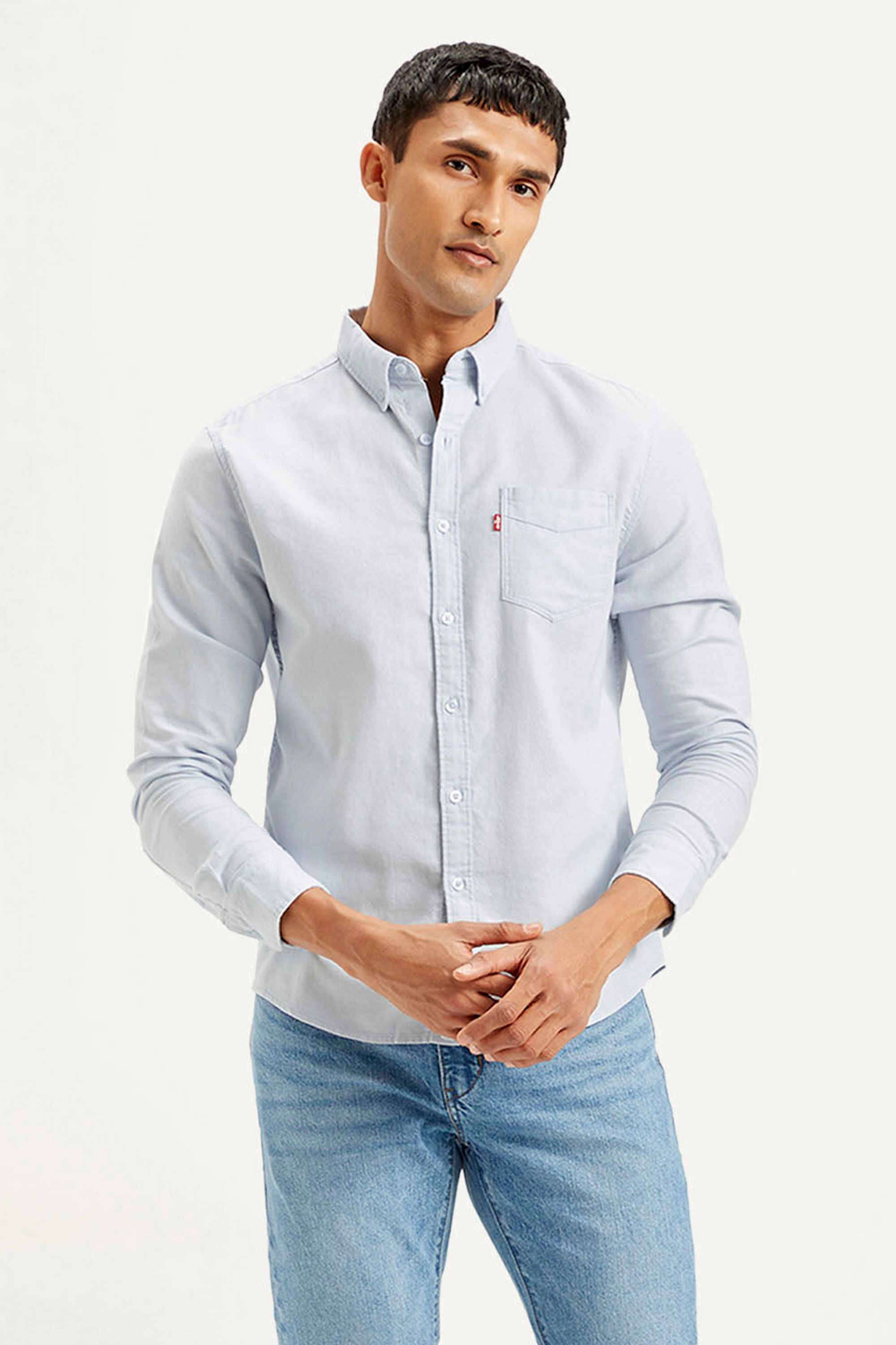Solid-Cotton-Slim-Fit-Men-s-Shirt