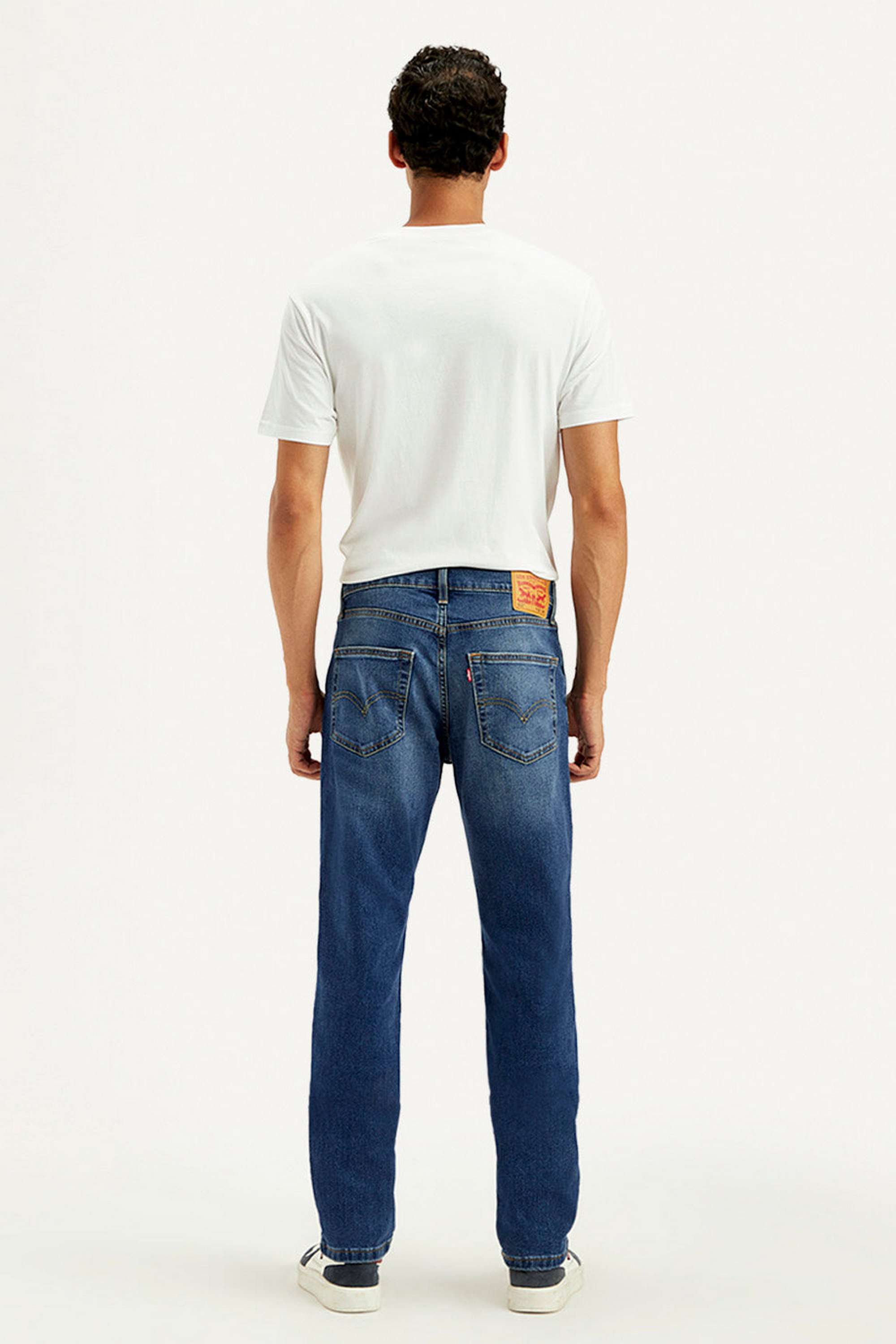 Light-Wash-Cotton-Blend-Slim-Fit-Men-Jeans