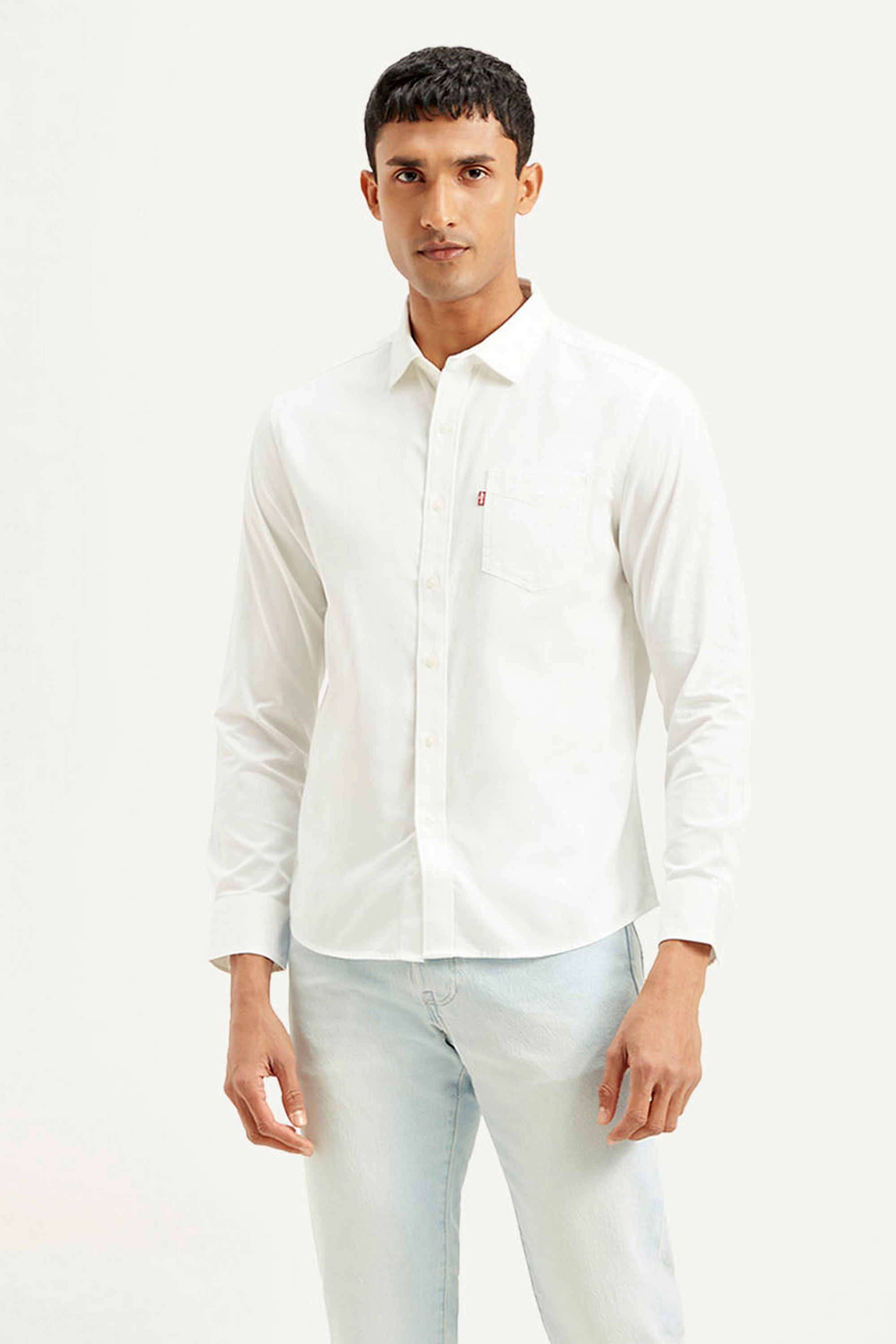 Solid-Cotton-Stretch-Regular-Fit-Men-s-Shirt