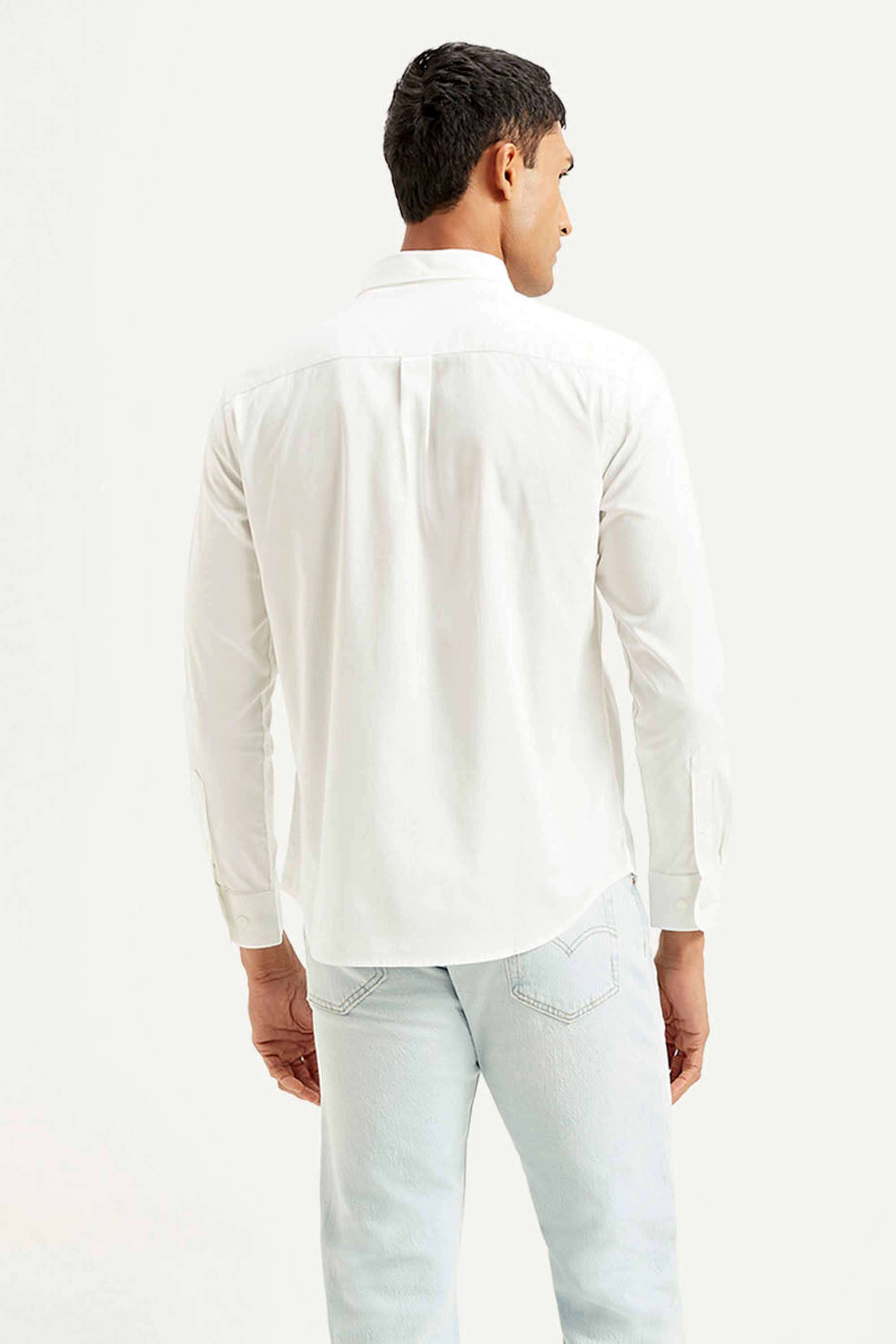 Solid-Cotton-Stretch-Regular-Fit-Men-s-Shirt