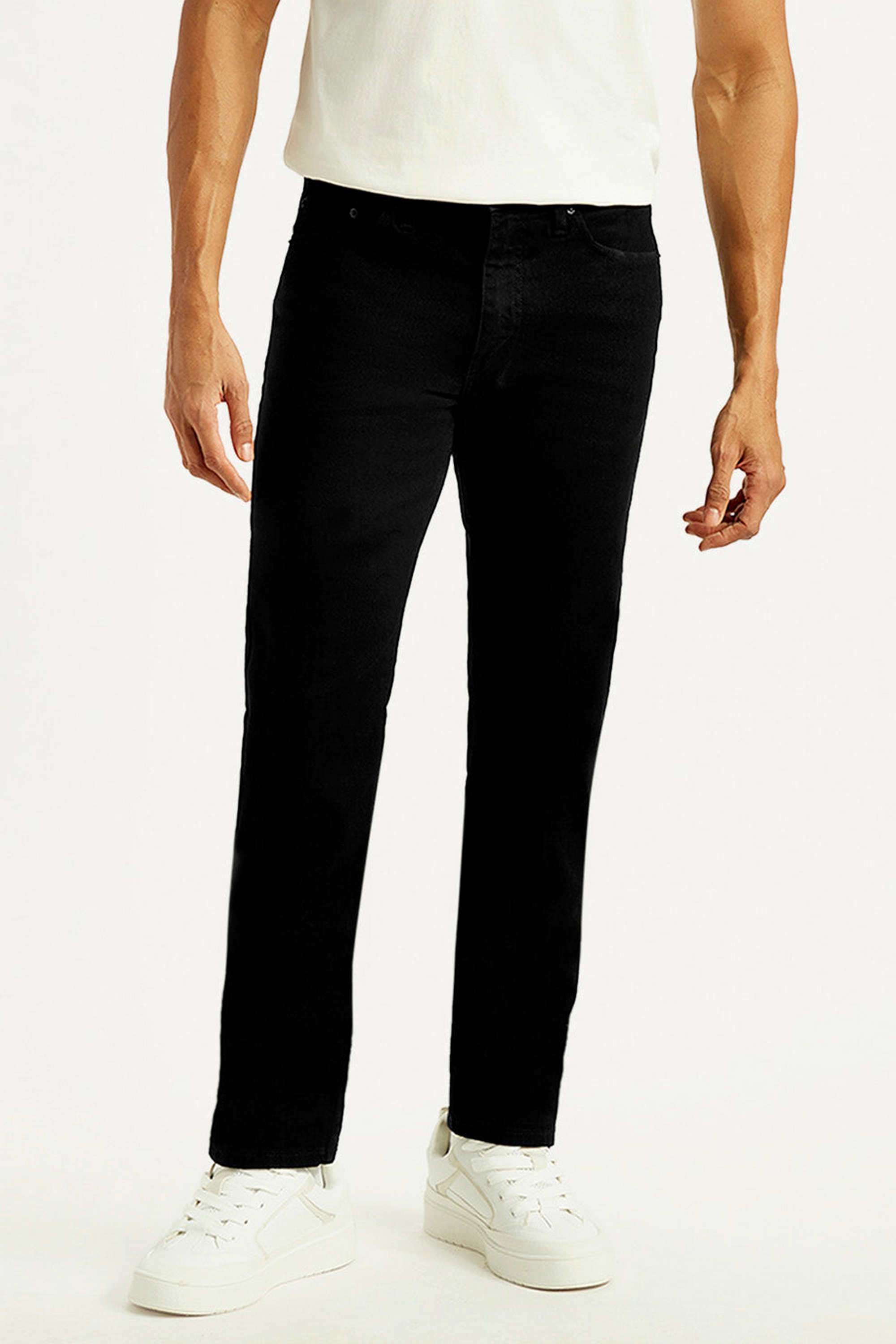 Light-Wash-Cotton-Straight-Fit-Men-s-Jeans