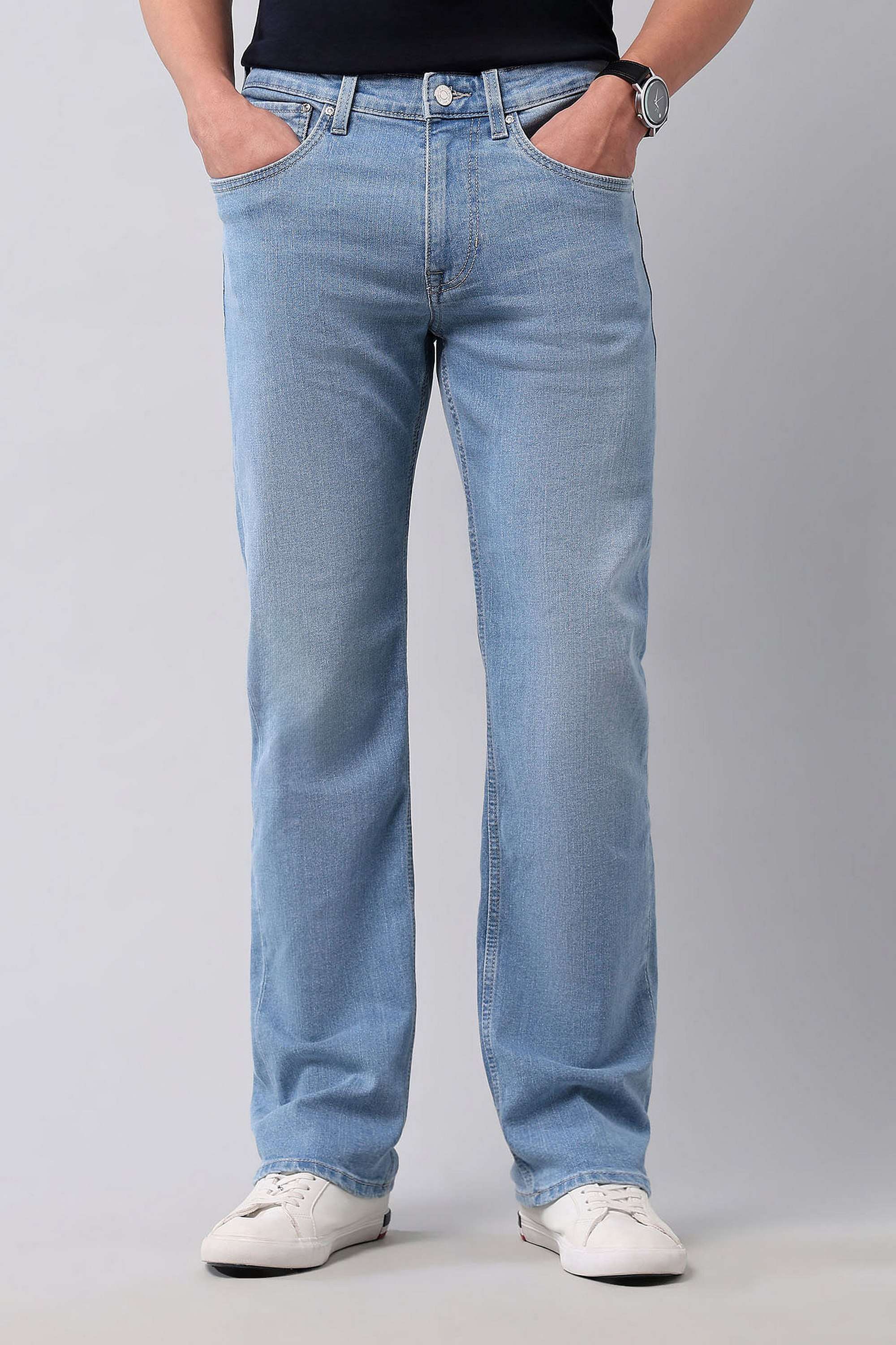 Light-Wash-Cotton-Straight-Fit-Men-s-Jeans