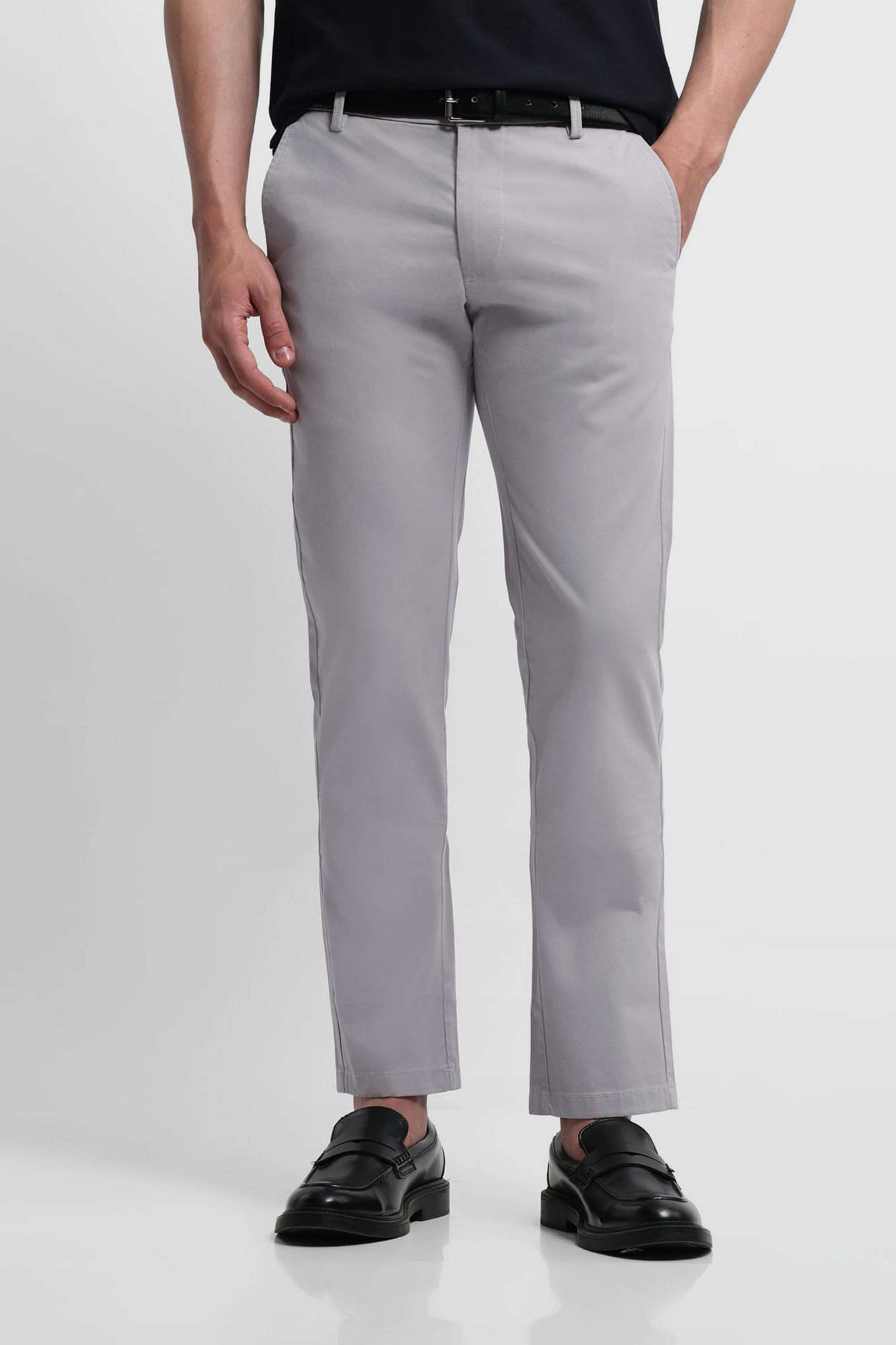 Solid-Cotton-Slim-Fit-Men-s-Casual-Trousers