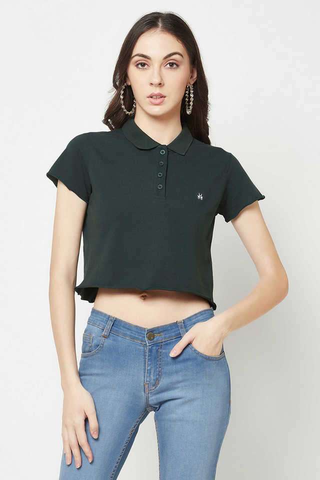 crimsoune club Solid Cotton Blend Polo Women T-Shirt-picture-10