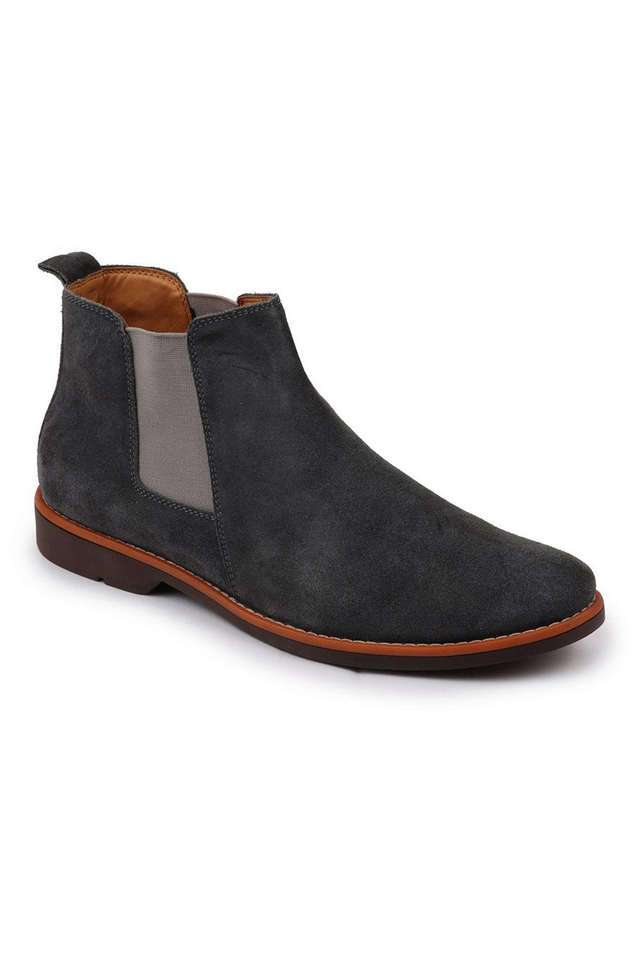 Buy Fausto Grey Suede Slip-on Boys Boots Shoppers Stop
