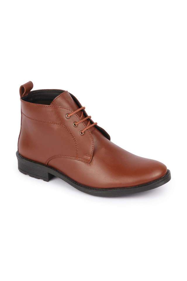 Buy Fausto Tan Leather Lace Up Men's Boots Shoppers Stop