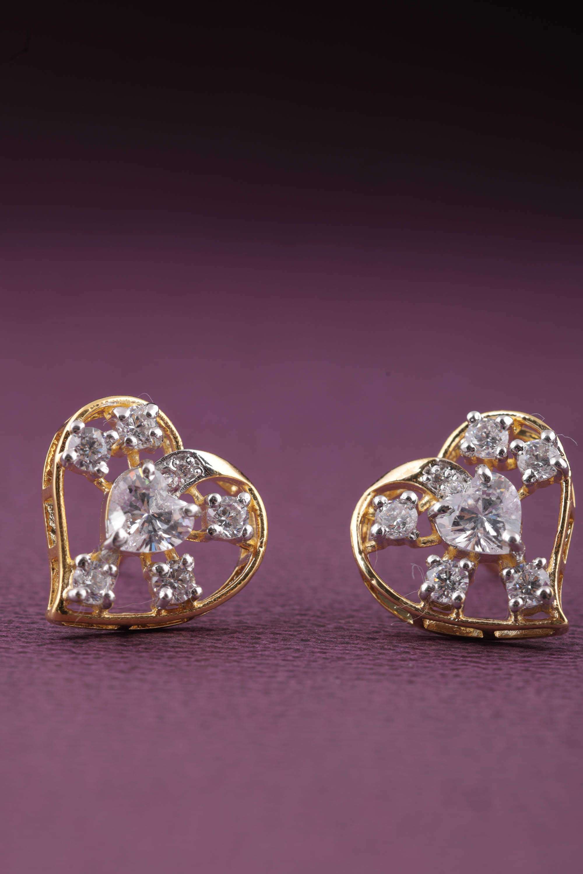 Silver-Casual-Wear-Women-s-Heart-Earrings