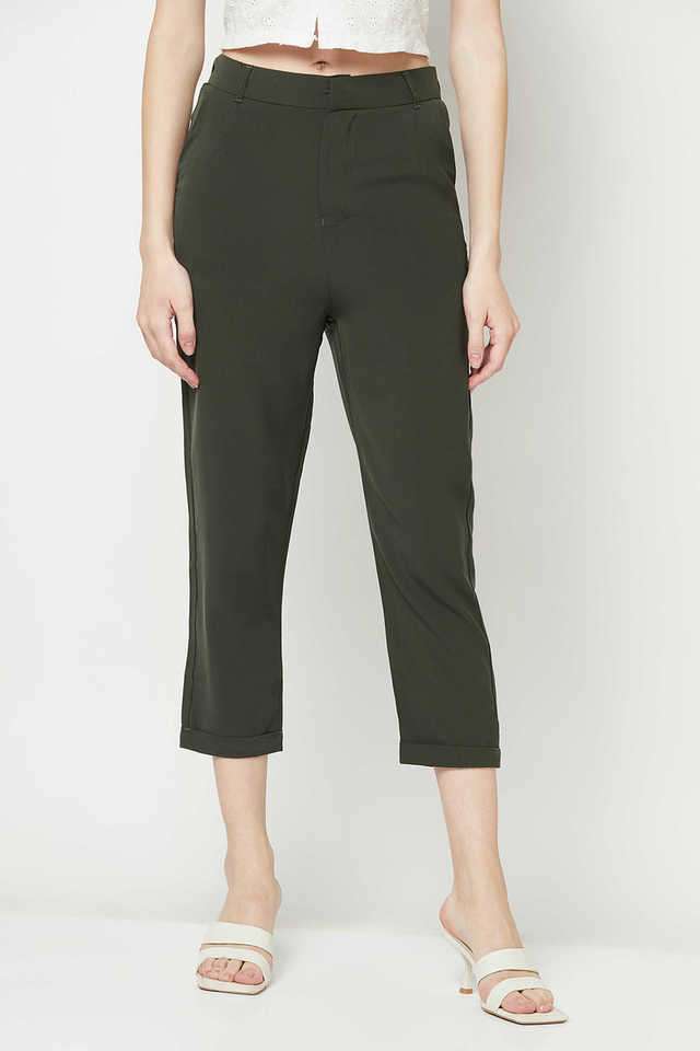 crimsoune club Solid Slim Fit Cotton Women's Casual Wear Trouser-picture-34